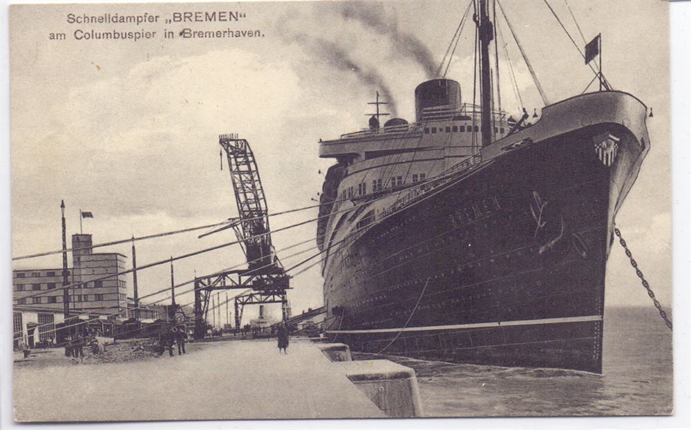 Schnelldampfer "Bremen" In Bremerhaven Fra 16 7 1930 1930